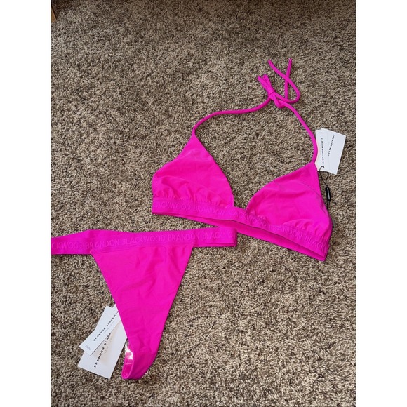Brandon Blackwood New York Other - Brandon Blackwood New York Hot Pink Thing Bikini Set Bottoms XL Top XXL NWT